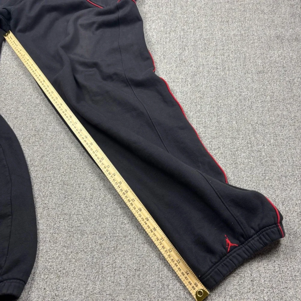 Jordan Sweatpants Mens 2XLT XXLT Black Red Jumpman Fleece Joggers 36 Inseam